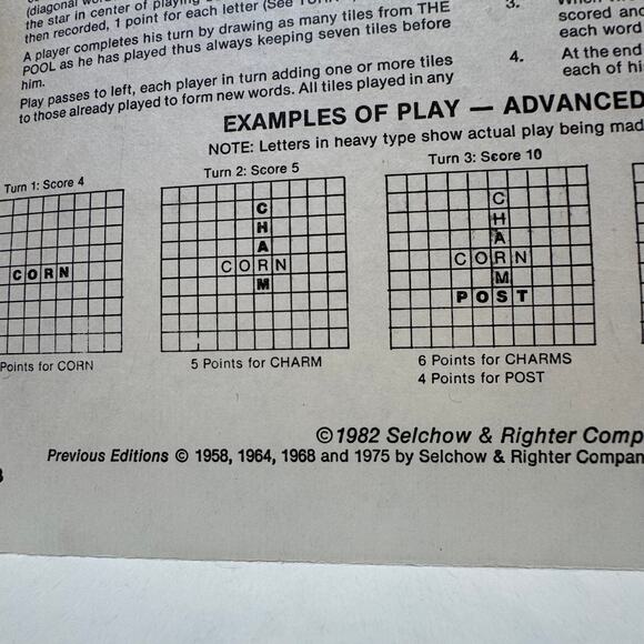 Scrabble for Juniors Selcher and Righter Vintage 1982 Board Game - Picture 16 of 16